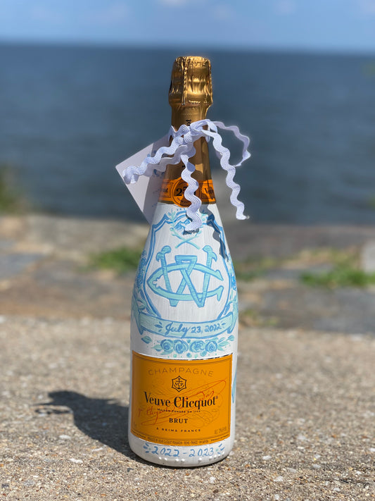 What kind of paint do you use on champagne bottles?