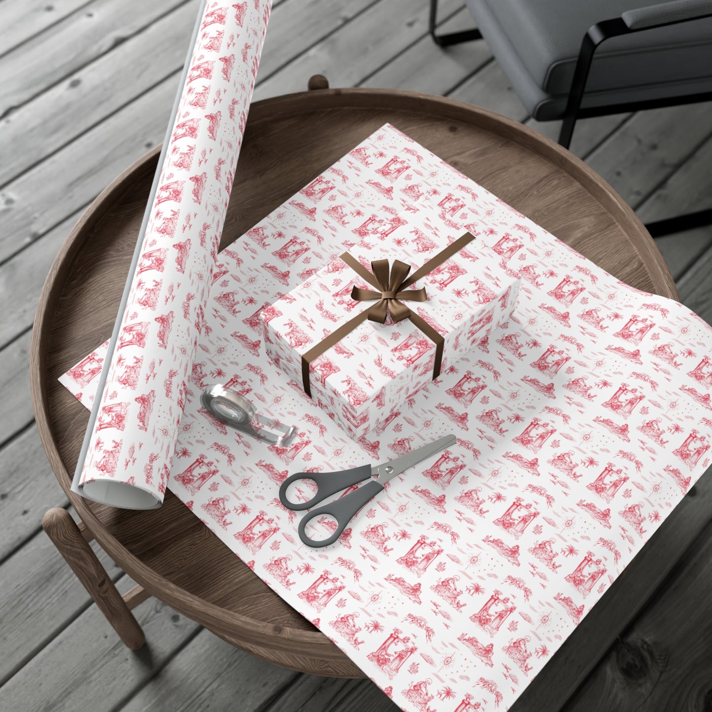 Nativity Toile Fine Art Wrapping Paper