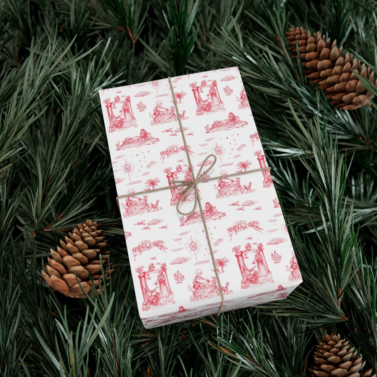 Nativity Toile Fine Art Wrapping Paper