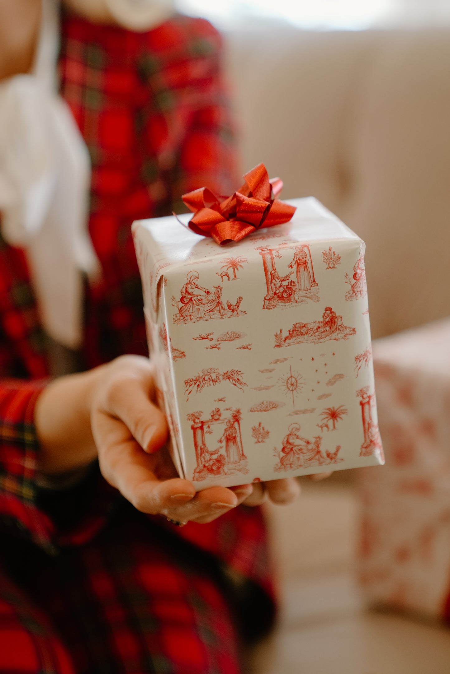 Nativity Toile Fine Art Wrapping Paper