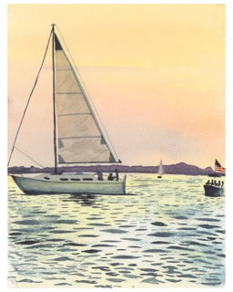 July 4th on the Magothy River Fine Art Print