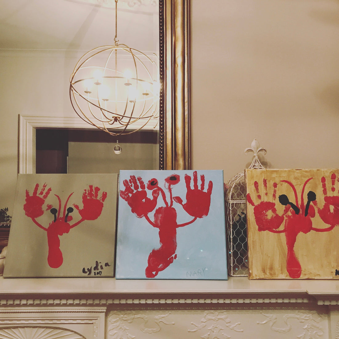 🦞 Lobster Footprint Art Project 🦞