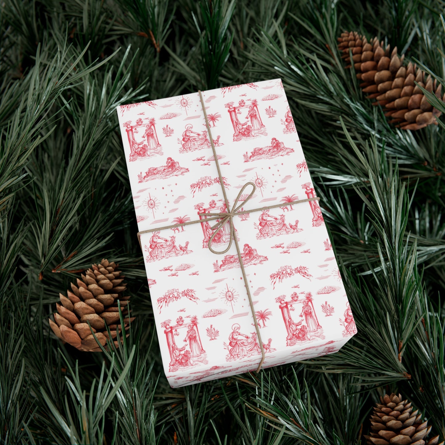 Nativity Toile Fine Art Wrapping Paper