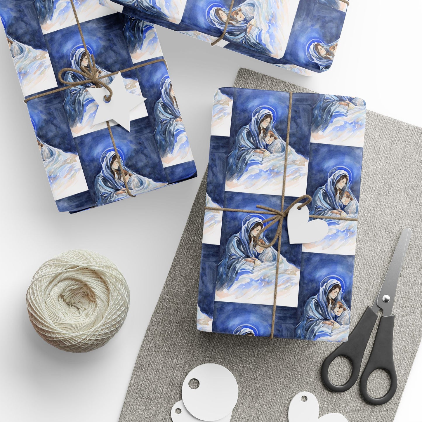 Silent Night Religious Christmas Wrapping Paper