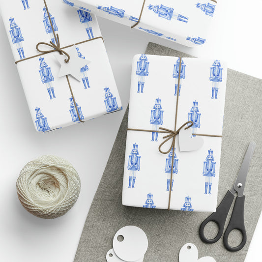 "Nutcracker in Blue" Fine Art Wrapping Paper