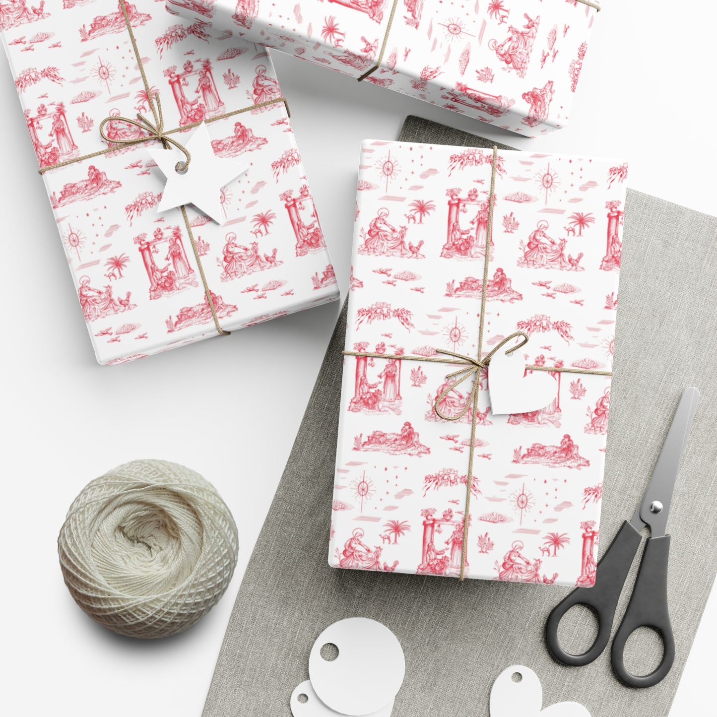 Nativity Toile Fine Art Wrapping Paper