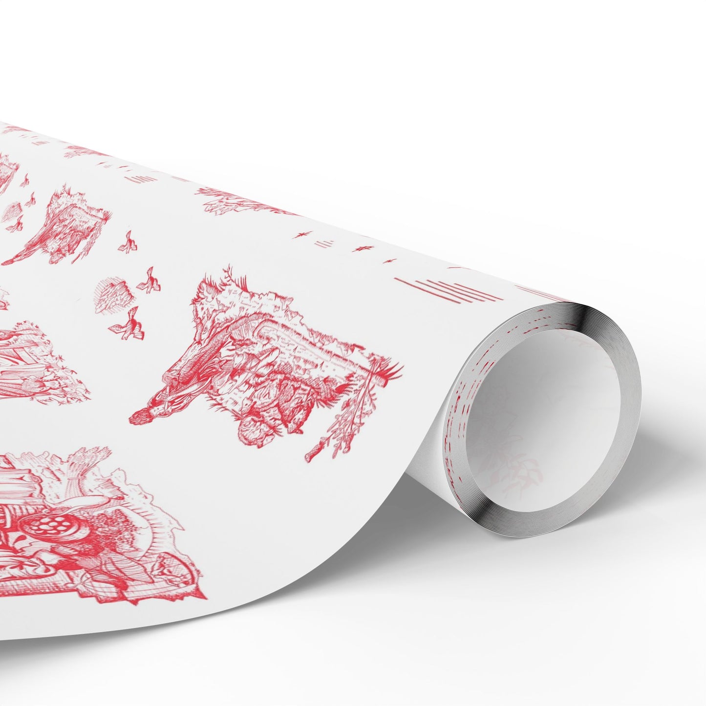 nativity toile wrapping paper
