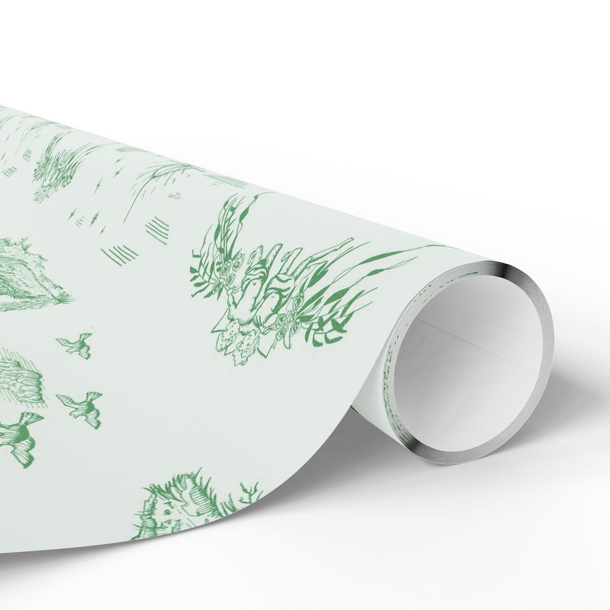 Nativity Toile Fine Art Christmas Wrapping Paper | Woodland Green