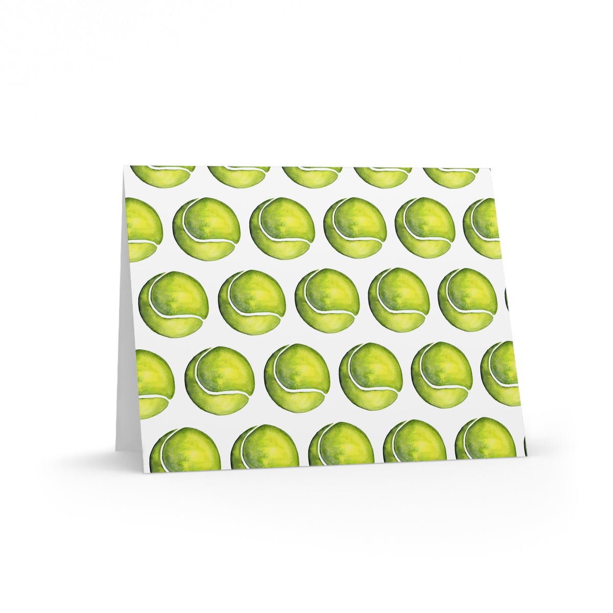 Tennis Ball Pattern Greeting Cards – Pack of 8/16/24