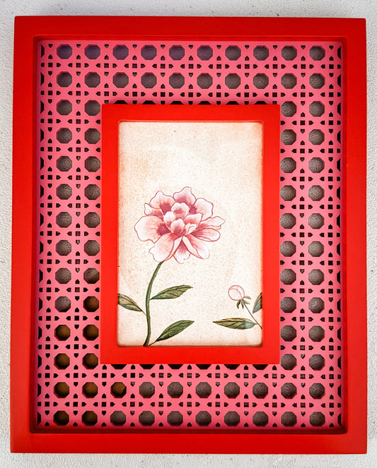 Pink and Green Chinoiserie on Rose Gold I