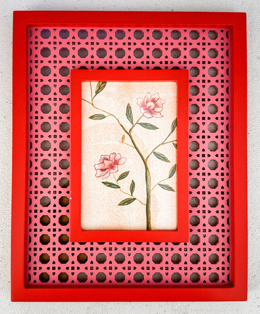 Pink and Green Chinoiserie on Rose Gold II